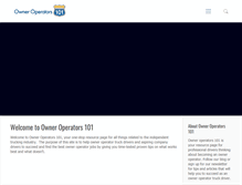 Tablet Screenshot of owneroperators101.com